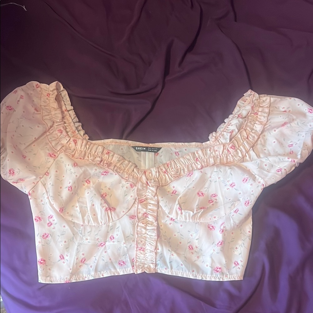 SHEIN Pink Floral Women's Top